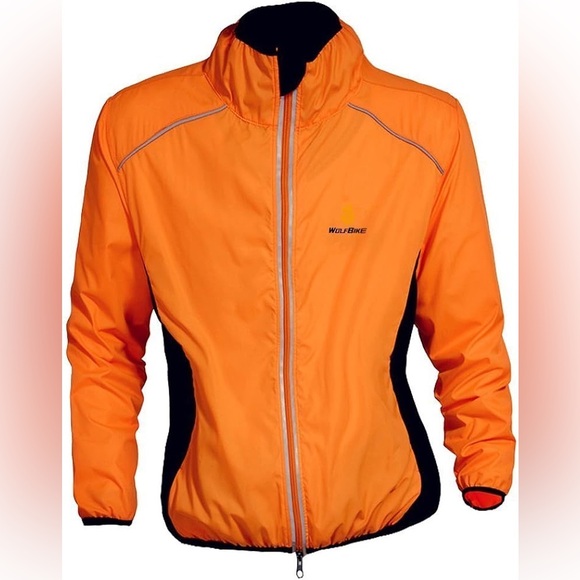 Wolfbike Other - Wolfbike Men’s Waterproof Cycling Jacket Zip Front Lightweight Wind Resistant